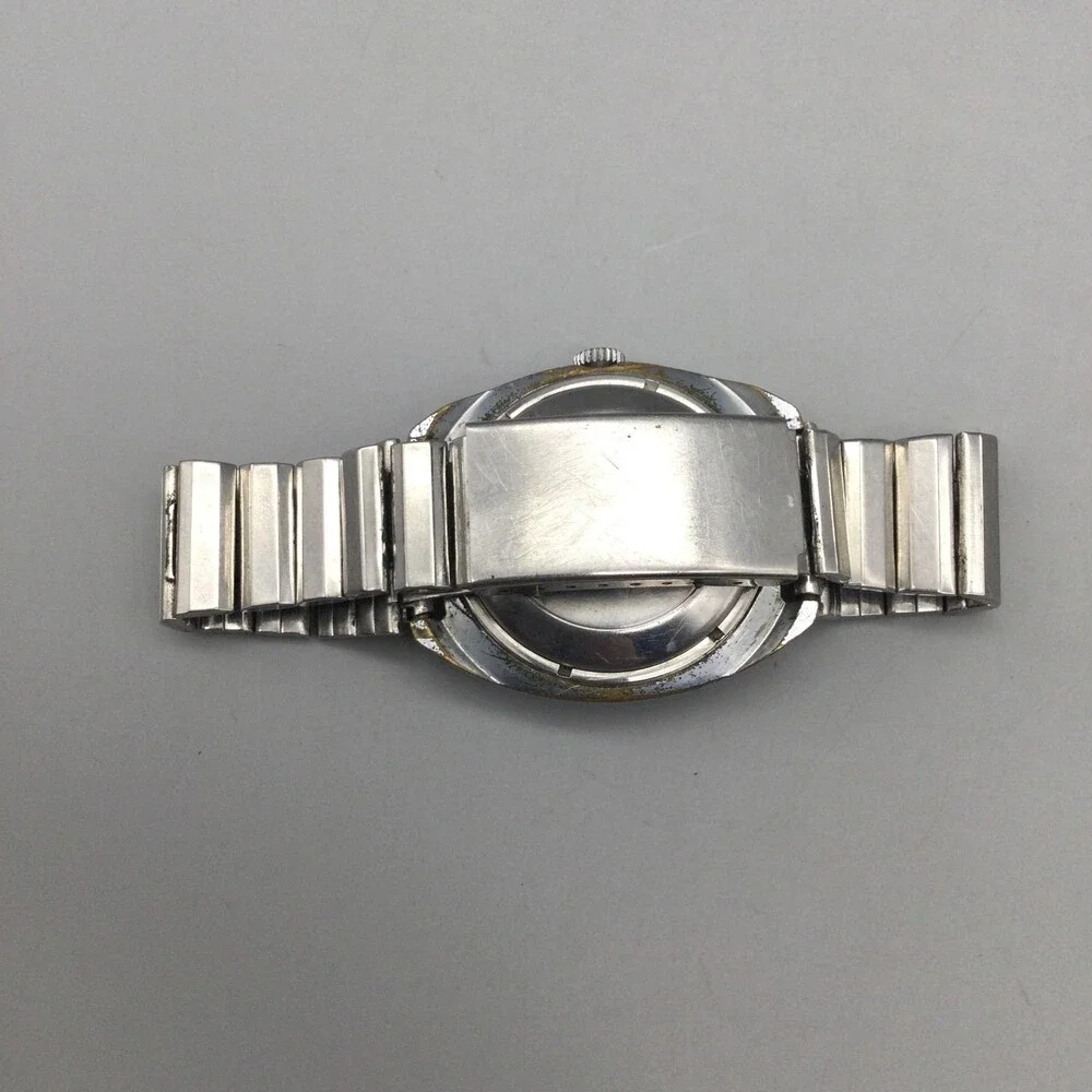 Vintage Sekonda USSR Automatic 31 Jewels Mens Watch 37mm Silver Day Date 7.5